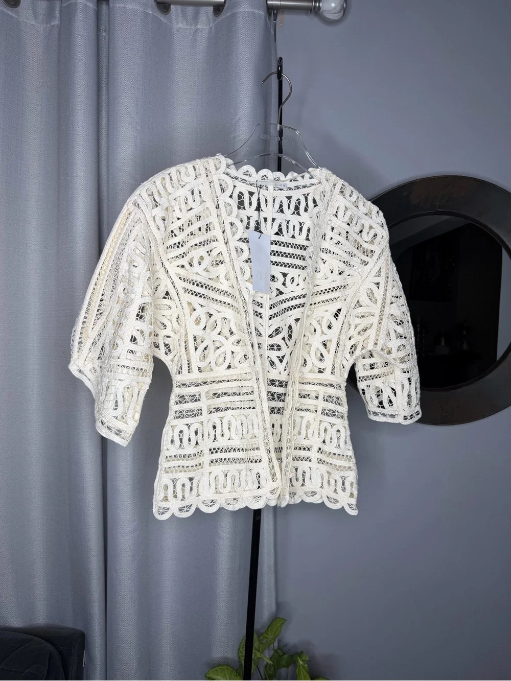 NWT Zara Woman Bloggers Fav ZW COLLECTION CROCHET TOP Size S Small